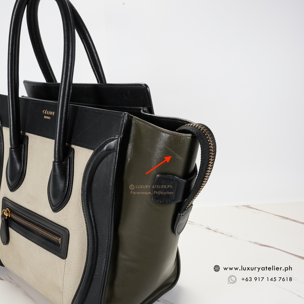 Celine Micro Luggage Tricolor Luxury Atelier.Ph